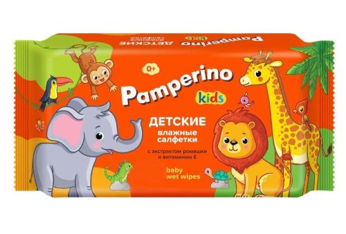 Салфетки влажные Памперино Kids с ромашкой и витамином E с клапаном №130