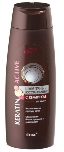 Белита Keratin Active шампунь-восстановление с кератином для волос 400мл фотография