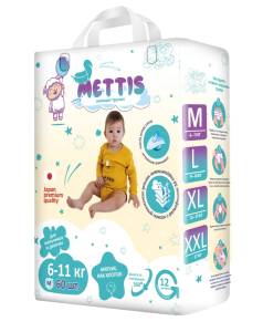 Подгузники-трусики детские METTIS M 6-11кг 60шт