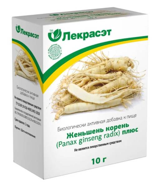 Женьшень корень Лекра-Сэт 10г фотография